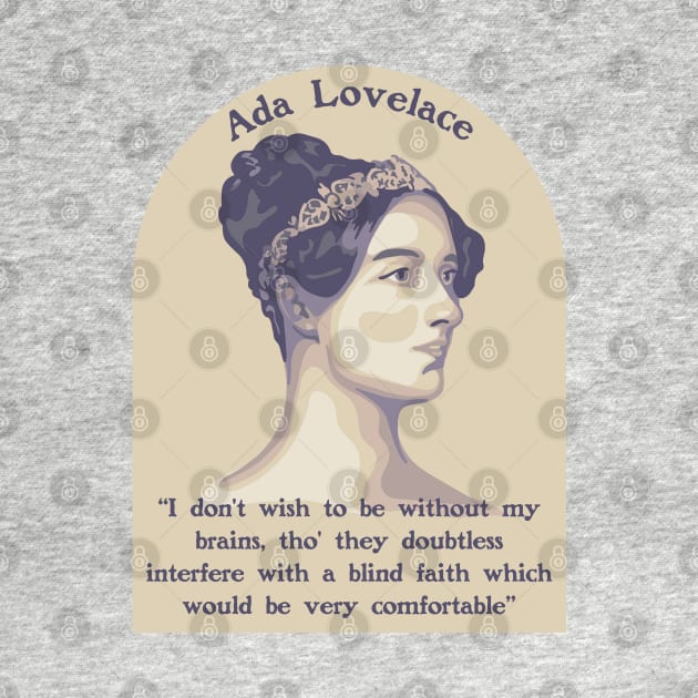 Ada Lovelace Portrait and Quote by Slightly Unhinged